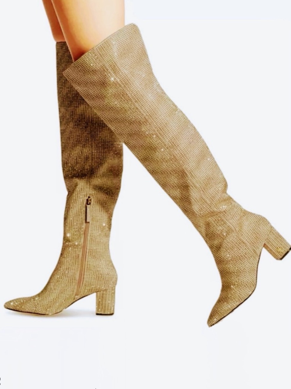 Kurt Geiger London Over-the-Knee Allover Crystals Boots
